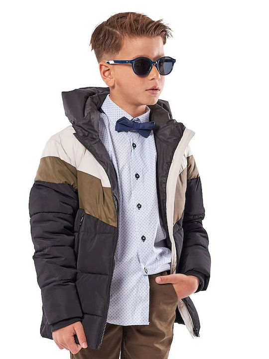 Kids' Casual Jacket Long with Hood Multicolour