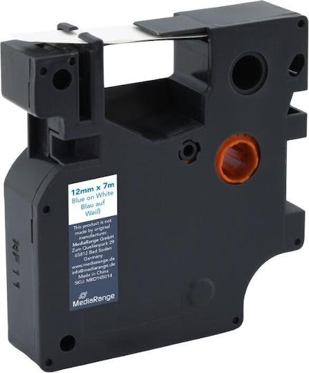 MediaRange Ταινία Ετικετογράφου 1m x 12mm σε Μπλε Χρώμα Συμβατή με Dymo D1, Dymo Rhino/IND
