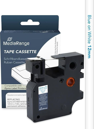 MediaRange Ταινία Ετικετογράφου 1m x 12mm σε Μπλε Χρώμα Συμβατή με Dymo D1, Dymo Rhino/IND