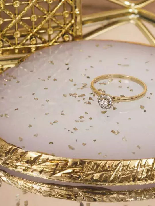 Femeie Inel cu Zirconiu din Aur 14K