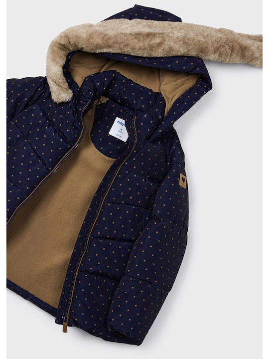Kinder Freizeitjacke Kurz mit Kapuze Marineblau