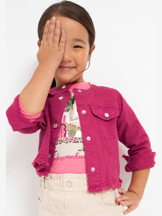 Ecofriends Kids Casual Short Fuchsia Jacket