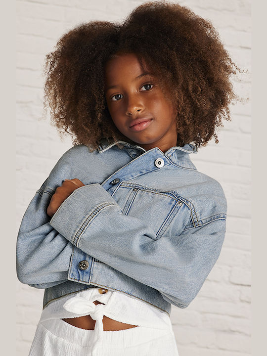 Kids' Denim Jacket Short Blue