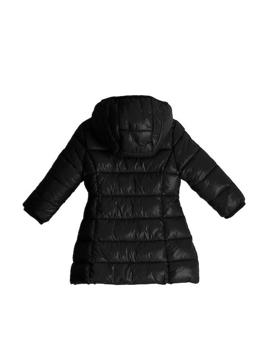 Kids' Casual Jacket Long with Hood Black