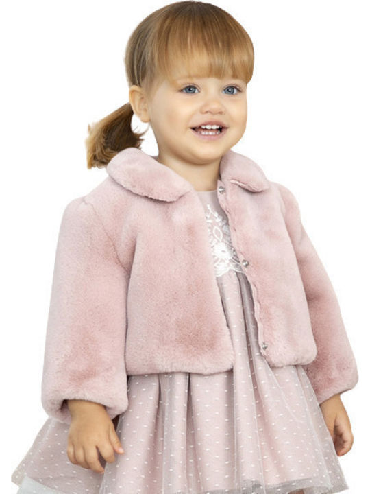 Kinderpelz Kurz Rosa