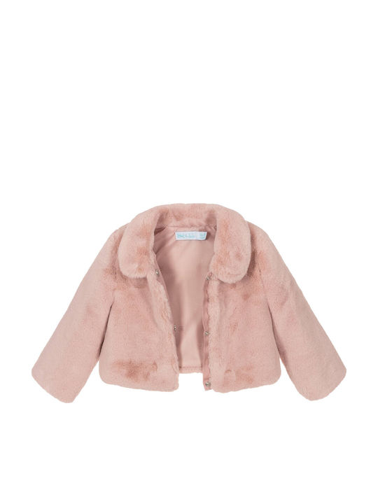 Kinderpelz Kurz Rosa
