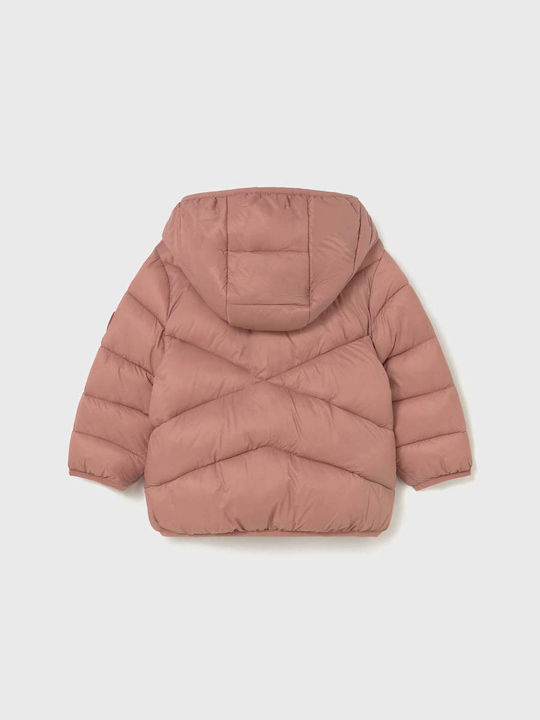 Kinder Freizeitjacke Lang mit Kapuze Pink