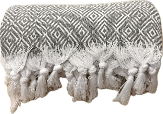 Bangs Prosoape De Plajă Gri Cu Franjuri 180x85cm