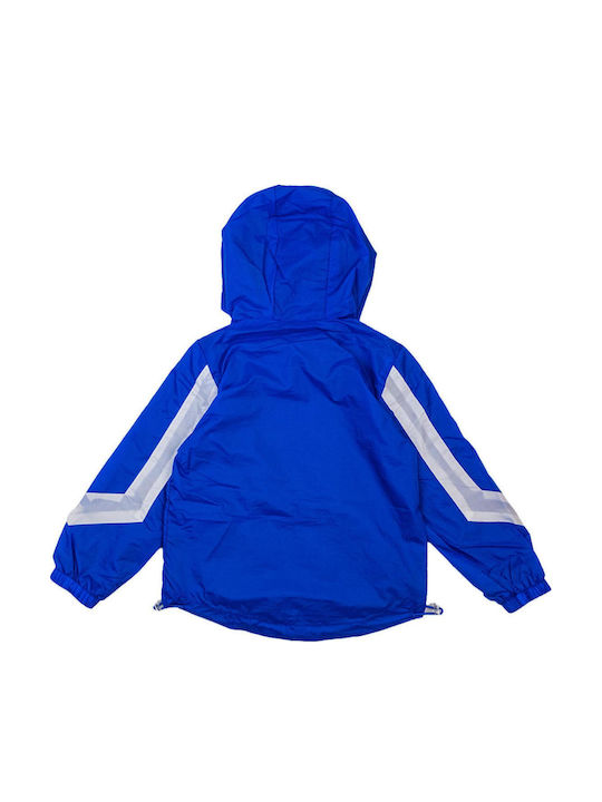 Kids' Casual Jacket Short Windproof with Hood Blue