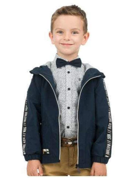Kids' Casual Jacket Short with Hood Navy Blue 12-223101-1