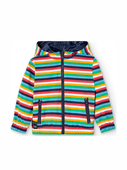 Kids' Casual Jacket Short Double Sided with Hood Multicolour
