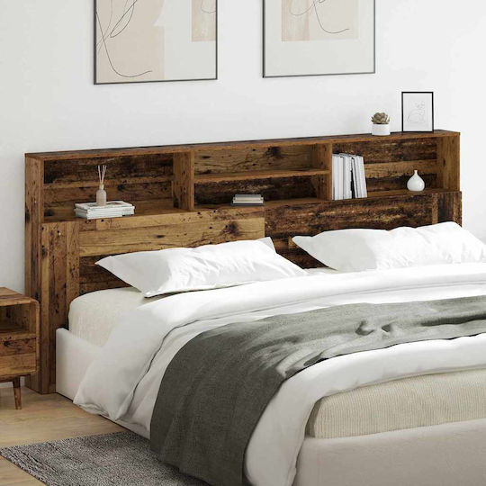 vidaXL Wooden Brown Bed Headboard 220cm