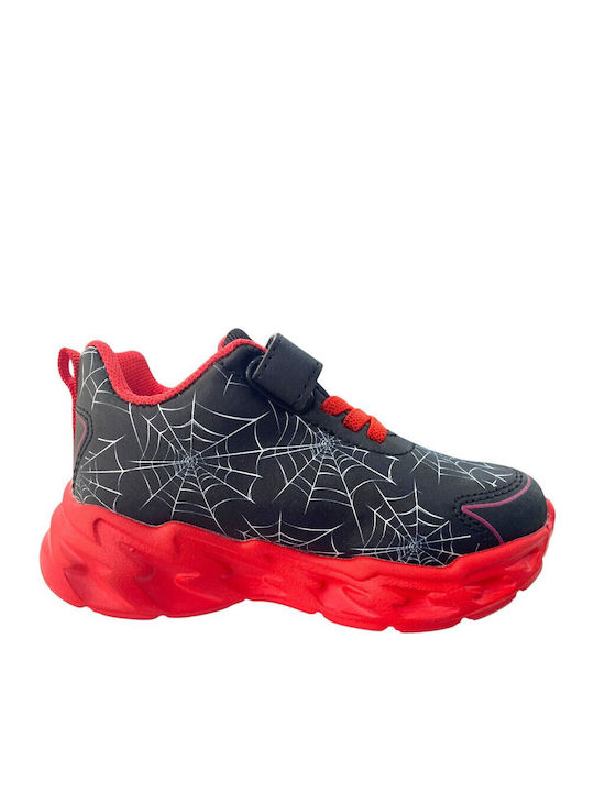 Παιδικά Sneakers με Σκρατς & Φωτάκια Μαύρα