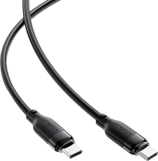 Acefast Редовна USB 2.0 Кабел USB-C мъжки - USB-C мъжки 60W Черен 1.2м