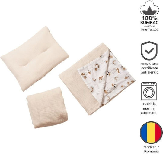 Kidizi Set Pentru Patut Bej 3buc piese