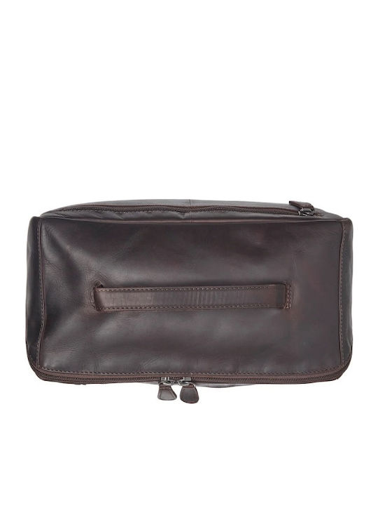 Leather Travel Toiletry Bag Chesterfield Brand C08.054201 Brown