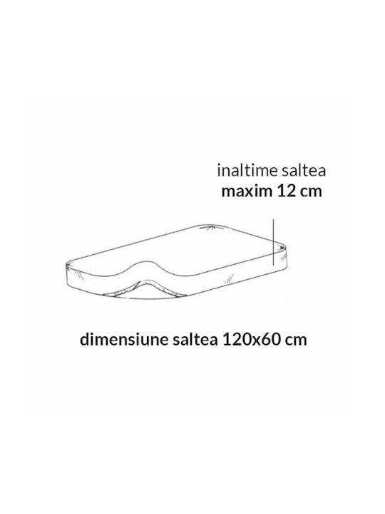 Kidizi Cearșaf pentru bebeluși Pentru Patut Bumbac cu Cauciuc Alb 120x60buc