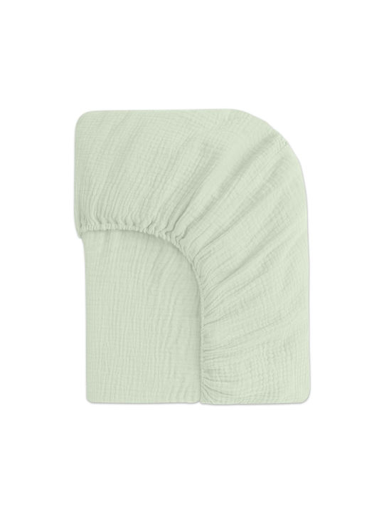 Kidizi Cearșaf pentru bebeluși Pentru Patut Bumbac cu Cauciuc Verde 120x60buc
