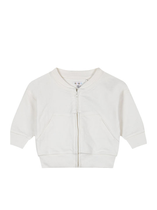 Kids Sweatshirt Cardigan with Hood Ecru 11-223451-5