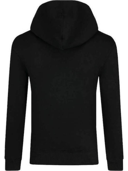 Kids Sweatshirt Cardigan with Hood and Pockets Black Lamonty