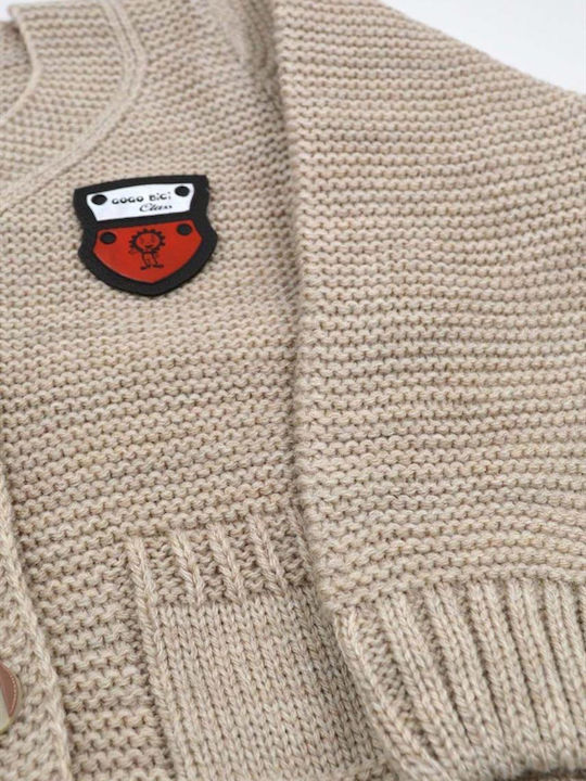 Kids Cardigan Knitted Beige