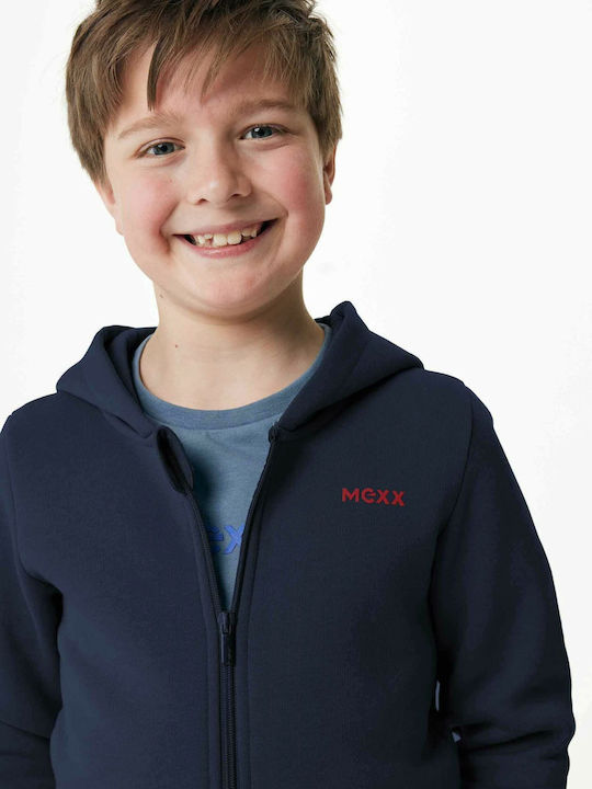 Fleece Kids Sweatshirt Cardigan with Hood and Pockets Khaki