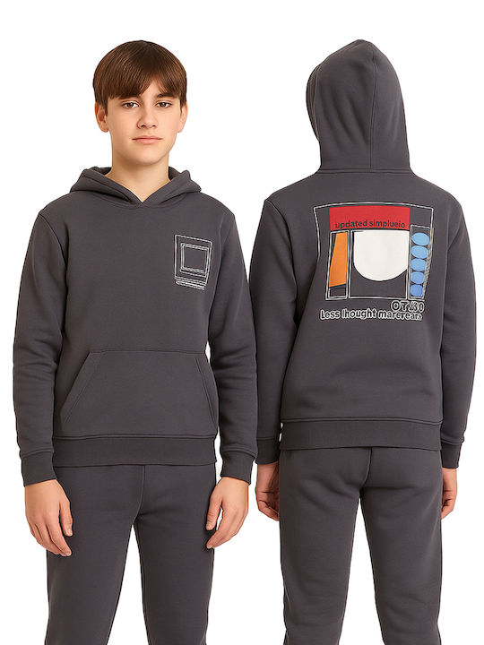 Kids Sweatpants Set With Top Anthracite 2 Pieces