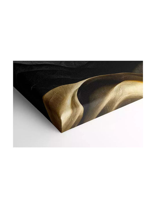 Canvas Painting Abstract Design Gold Black Knv2553 80cm X 120cm