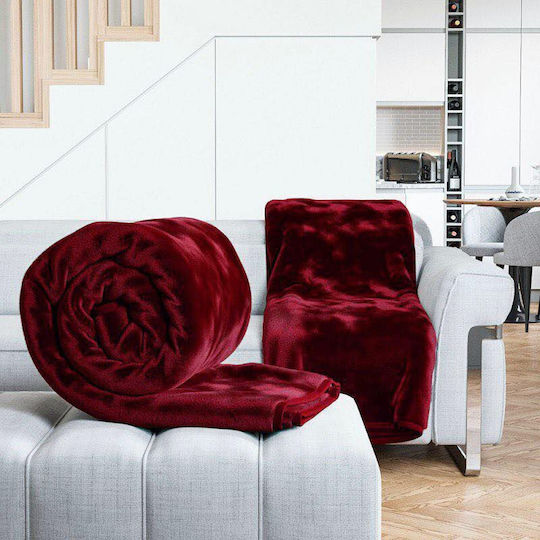 1+1 Geschenk Decke Spanische Samt Gabriella Williams Übergröße Rote 3kg 220x240cm Blvl01-rot