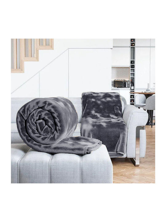 1+1 Geschenk Decke Spanische Samt Gabriella Williams Einfarbig Dunkelgrau 2kg 160x220cm Blvl02-vldgrey