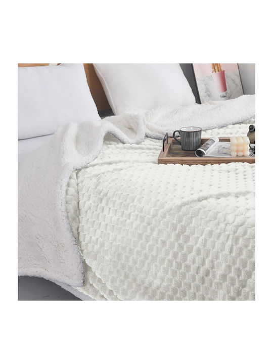 SpitiBazaar Blanket Furry Queen 220x240cm White