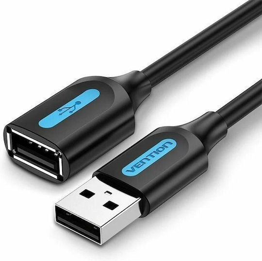 Vention USB 2.0 Kabel USB-A-Stecker - USB-B-Buchse Schwarz 5m CBIBJ