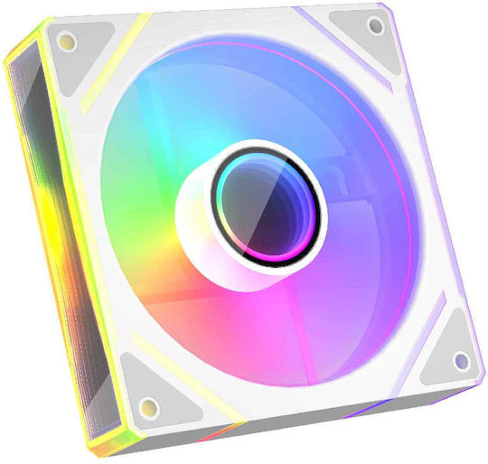 1STPLAYER FAN-FC7R-WH Обратен Перка Вентилатор за Кутия 120мм (1800об/мин / 47.65cfm) с RGB Осветление Бял