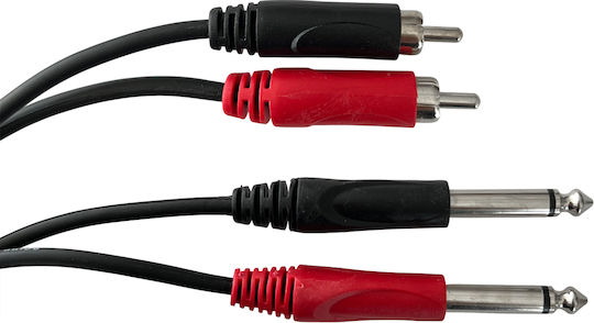 Schulz Kabel Cable 2 x 6.3mm male - 2x RCA male 3m