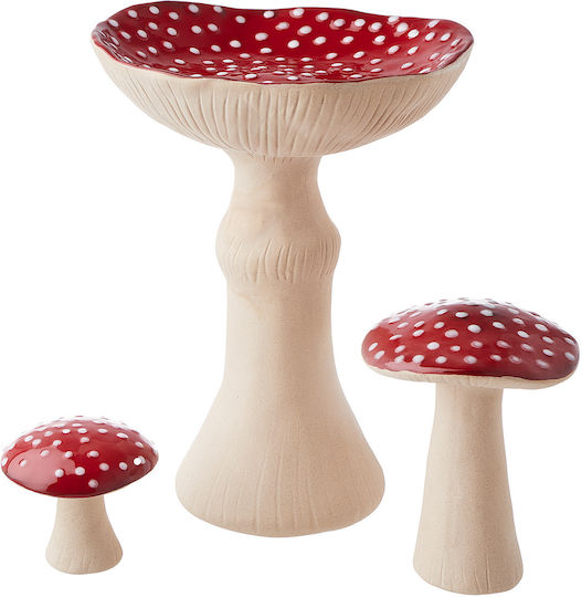 Enchanted Forest Tischdekoration Männchen Keramik 10cm Rote Durchmesser 7,5cm Höhe 10cm