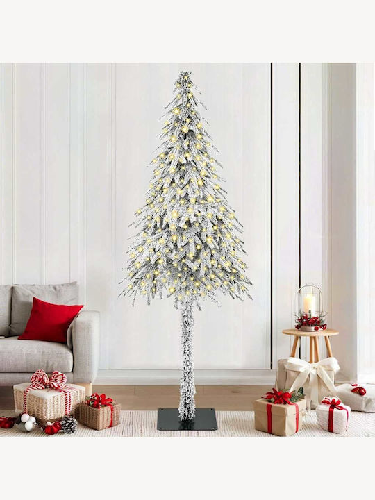 Weihnachtsbaum Beschneit 210cm mit LED-Beleuchtung