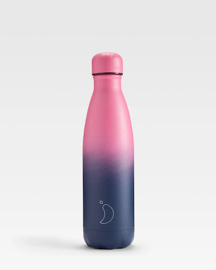 Chilly's Chilly's Gradient Stainless Steel Thermos Bottle BPA Free 500ml Pink Navy