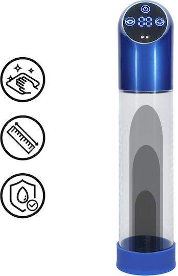 Automatic Waterproof Penis Pump Metal Blue