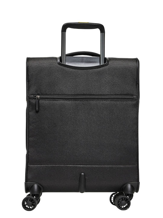 Mandarina Duck Zephyr Βαλίτσα Ταξιδίου Καμπίνας Υφασμάτινη Black με 4 Ρόδες Ύψους 55εκ.