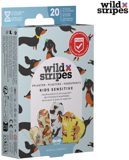 Wild Stripes Animal Fun Παιδικά Αυτοκόλλητα Επιθέματα 20τμχ