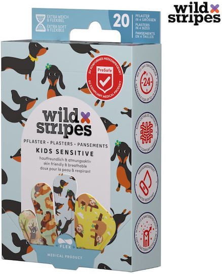 Wild Stripes Animal Fun Παιδικά Αυτοκόλλητα Επιθέματα 20τμχ