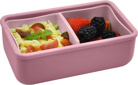 Melii – Bento Σιλικόνης 2 Θέσεων 700ml Blush Berry