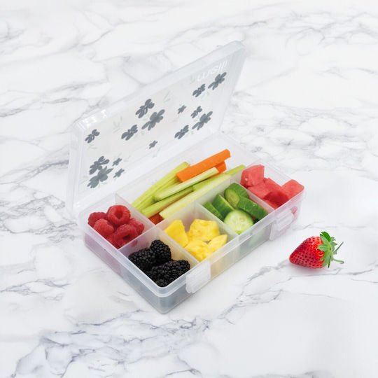 Melii – Snackle Box Medium Transparent Blue Flower