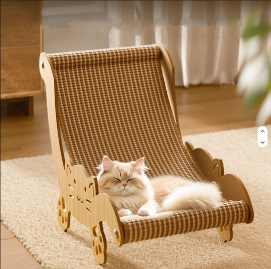 Bed – Cat Scratcher 2 in 1 Large Sisal Rope Wooden Frame 18p-7720