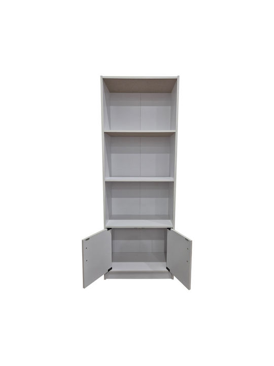 Tekaro Bücherregal Weißer Farbton 60x29x166cm