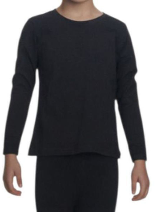 Kids Long-Sleeved Black Blouse