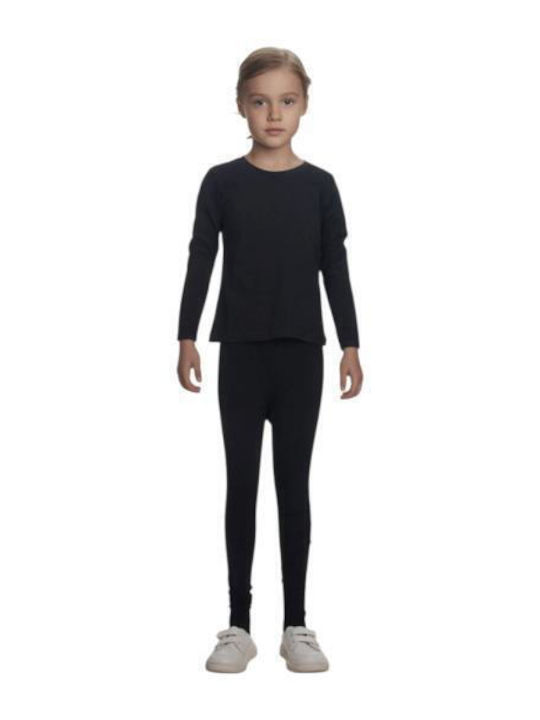 Kids Long-Sleeved Black Blouse