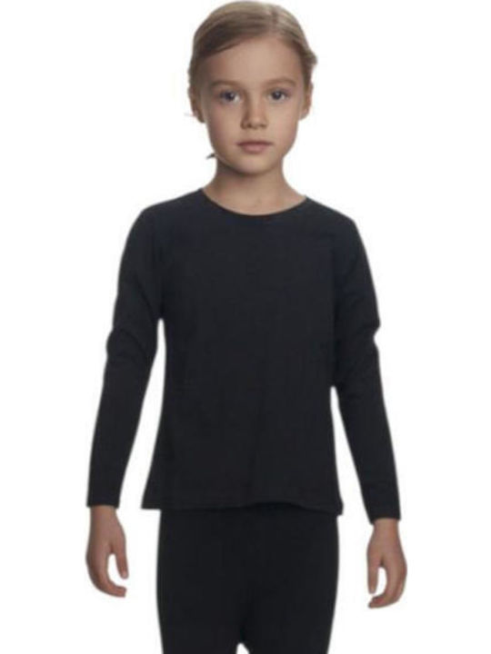 Kids Long-Sleeved Black Blouse