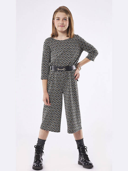 Kids' Leather Jumpsuit Black