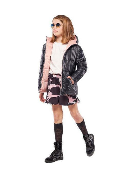 Kids' Casual Jacket Long with Hood Black
